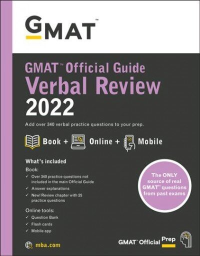 GMAT Official Guide Verbal Review 2022: Book plus Online Question Bank: Book plus Online Question Bank cena un informācija | Sociālo zinātņu grāmatas | 220.lv