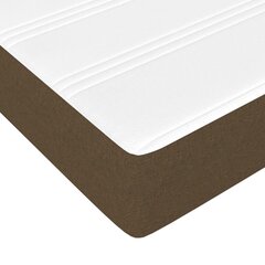 vidaXL atsperu gultas rāmis ar matraci, tumši brūns, 80x200 cm, audums cena un informācija | Gultas | 220.lv