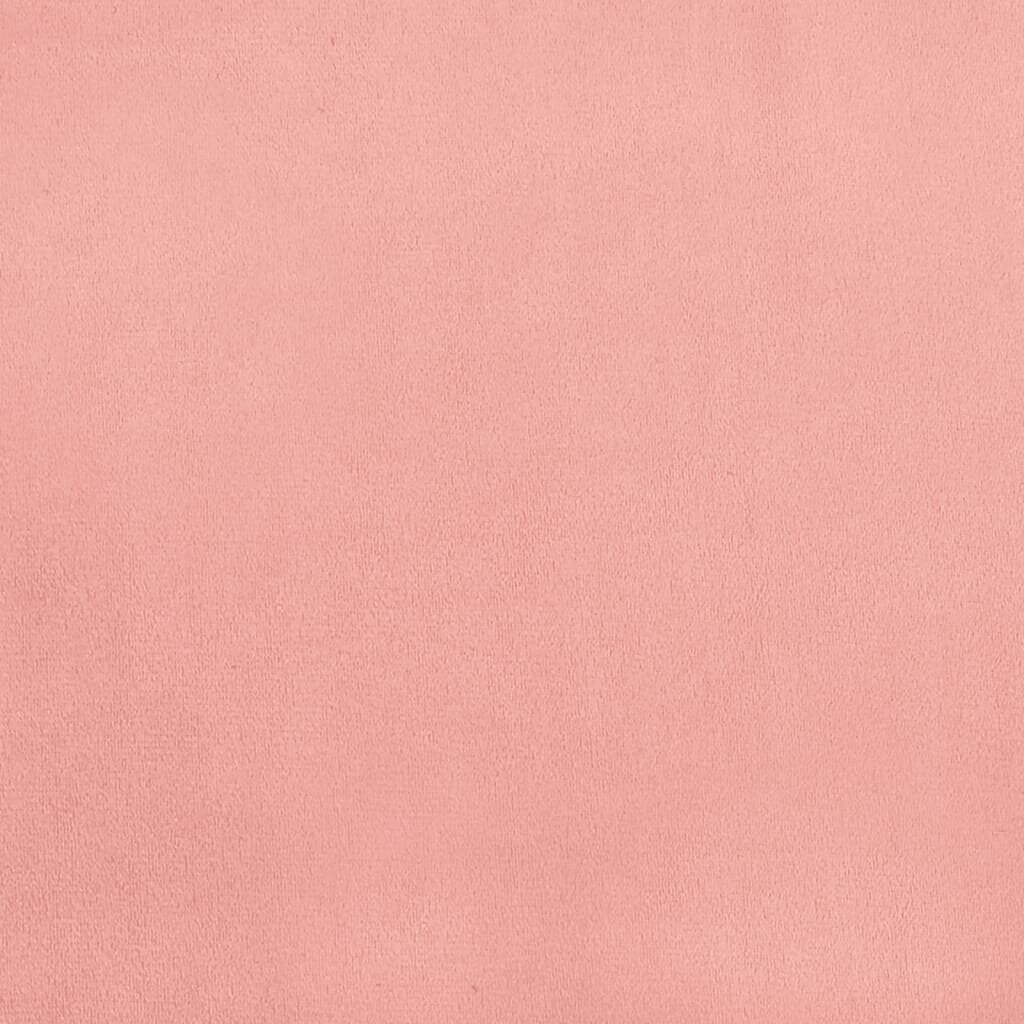 vidaXL kabatu atsperu matracis, rozā samts, 160x200x20 cm cena un informācija | Matrači | 220.lv