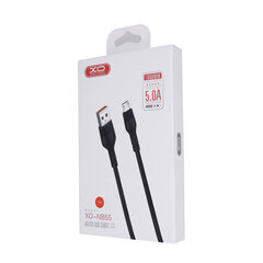 XO cable NB55 USB - microUSB 1,0 m 5A black cena un informācija | Savienotājkabeļi | 220.lv
