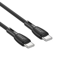 USB кабель Borofone BX86 Advantage 60W Type-C 1.0m черный цена и информация | Кабели для телефонов | 220.lv