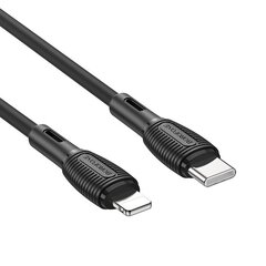 USB kabelis Borofone BX86 Advantage PD Type-C uz Lightning 1.0m melns cena un informācija | Savienotājkabeļi | 220.lv