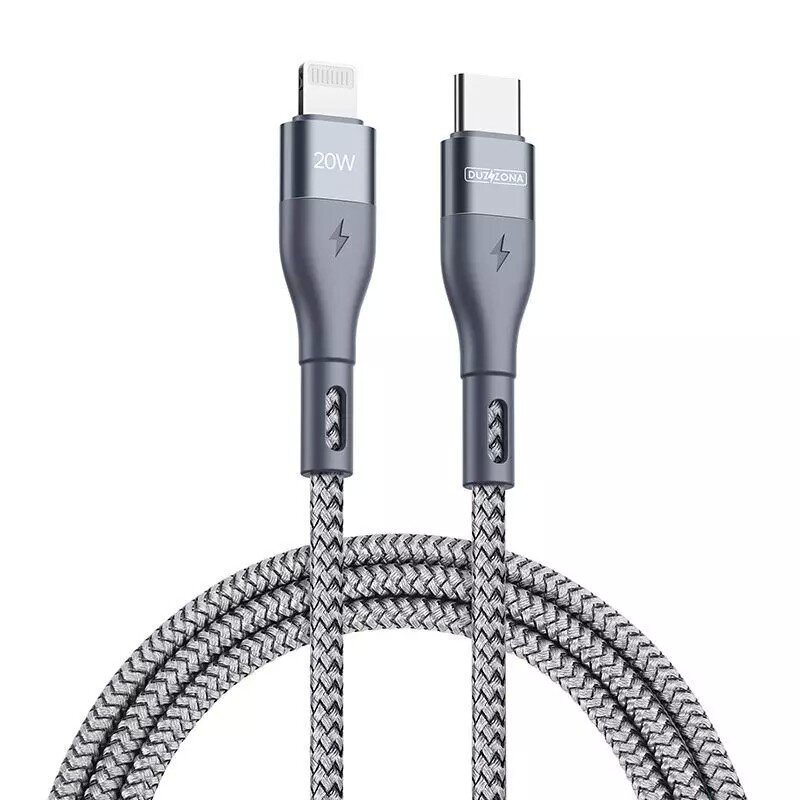USB kabelis DUZZONA 20W Type-C to Lightning 1.0m cena un informācija | Savienotājkabeļi | 220.lv