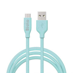 Bioio cable USB - microUSB 1,0 m 2,4A blue цена и информация | Кабели для телефонов | 220.lv