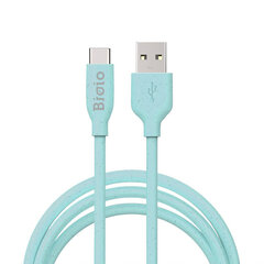 Bioio cable USB - USB-C 1,0 m 2,4A blue cena un informācija | Savienotājkabeļi | 220.lv