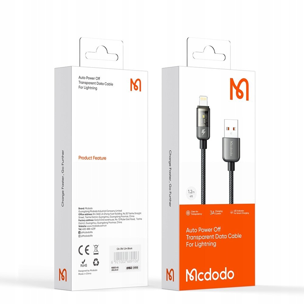 MCDODO PRISM USB-C LIGHTNING KABELIS IPHONE 1,8 M cena un informācija | Savienotājkabeļi | 220.lv