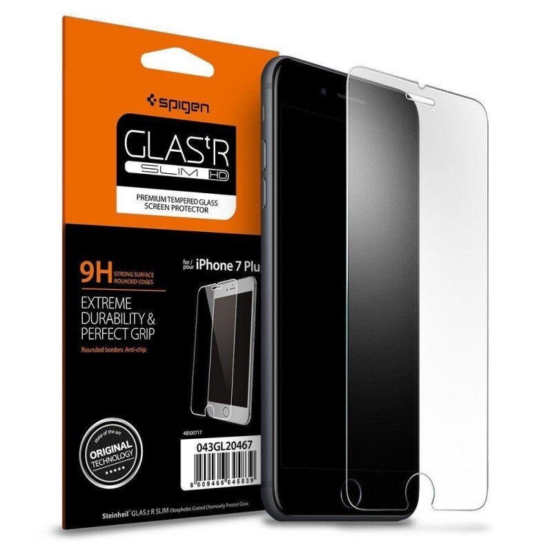 Spigen tempered glass Glas.TR Slim for iPhone 7 / 8 Plus cena un informācija | Ekrāna aizsargstikli | 220.lv