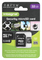 Integral Security Micro SD 4K V30 UHS-1 U3 32GB cena un informācija | Atmiņas kartes fotokamerām | 220.lv