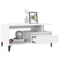 vidaXL kafijas galdiņš, balts, 90x49x45 cm, inženierijas koks cena un informācija | Žurnālgaldiņi | 220.lv