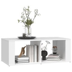 vidaXL kafijas galdiņš, balts, 100x50x36 cm, inženierijas koks cena un informācija | Žurnālgaldiņi | 220.lv