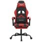 vidaXL datorspēļu krēsls ar kāju balstu, melna un sarkana mākslīgā āda cena un informācija | Biroja krēsli | 220.lv