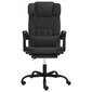 vidaXL biroja krēsls, atgāžams, melna mākslīgā āda cena un informācija | Biroja krēsli | 220.lv