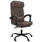 vidaXL biroja krēsls, atgāžams, brūna mākslīgā āda цена и информация | Biroja krēsli | 220.lv