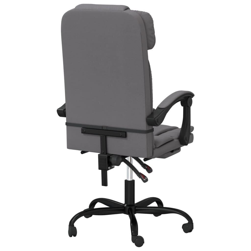 vidaXL biroja krēsls, atgāžams, pelēka mākslīgā āda cena un informācija | Biroja krēsli | 220.lv