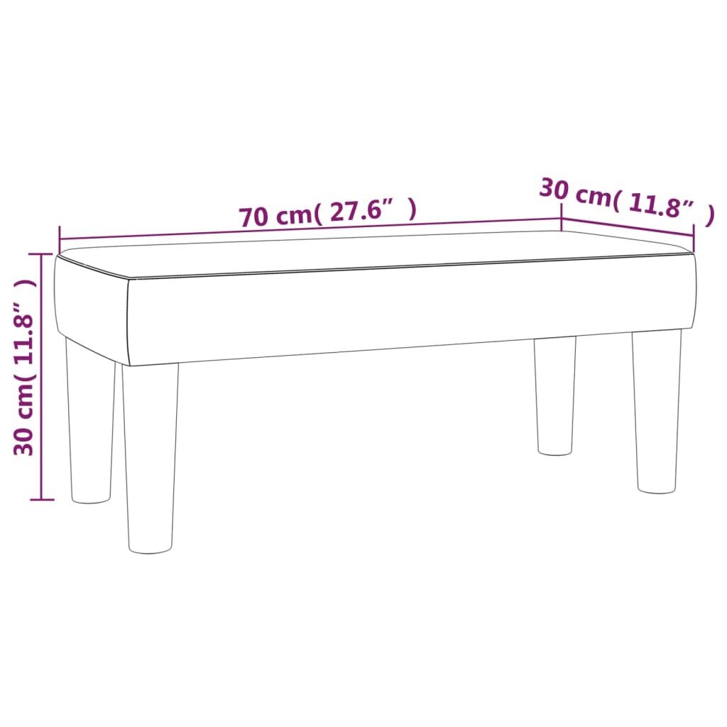 vidaXL sols, melns, 70x30x30 cm, mākslīgā āda cena un informācija | Sēžammaisi, pufi | 220.lv