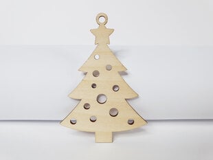 Jaungada koka eglītes rotaļlieta Eglīte cena un informācija | Ziemassvētku dekorācijas | 220.lv