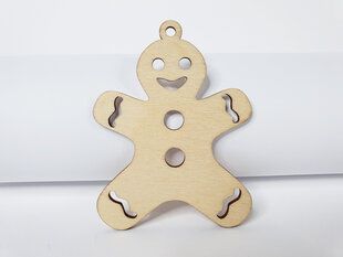 Новогодняя деревянная ёлочная игрушка Печенька цена и информация | Рождественское украшение CA1029 | 220.lv
