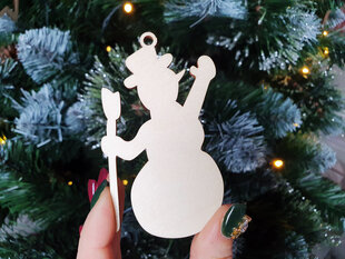 Ziemassvētku koka eglītes rotaļlieta Sniegavīrs cena un informācija | Ziemassvētku dekorācijas | 220.lv