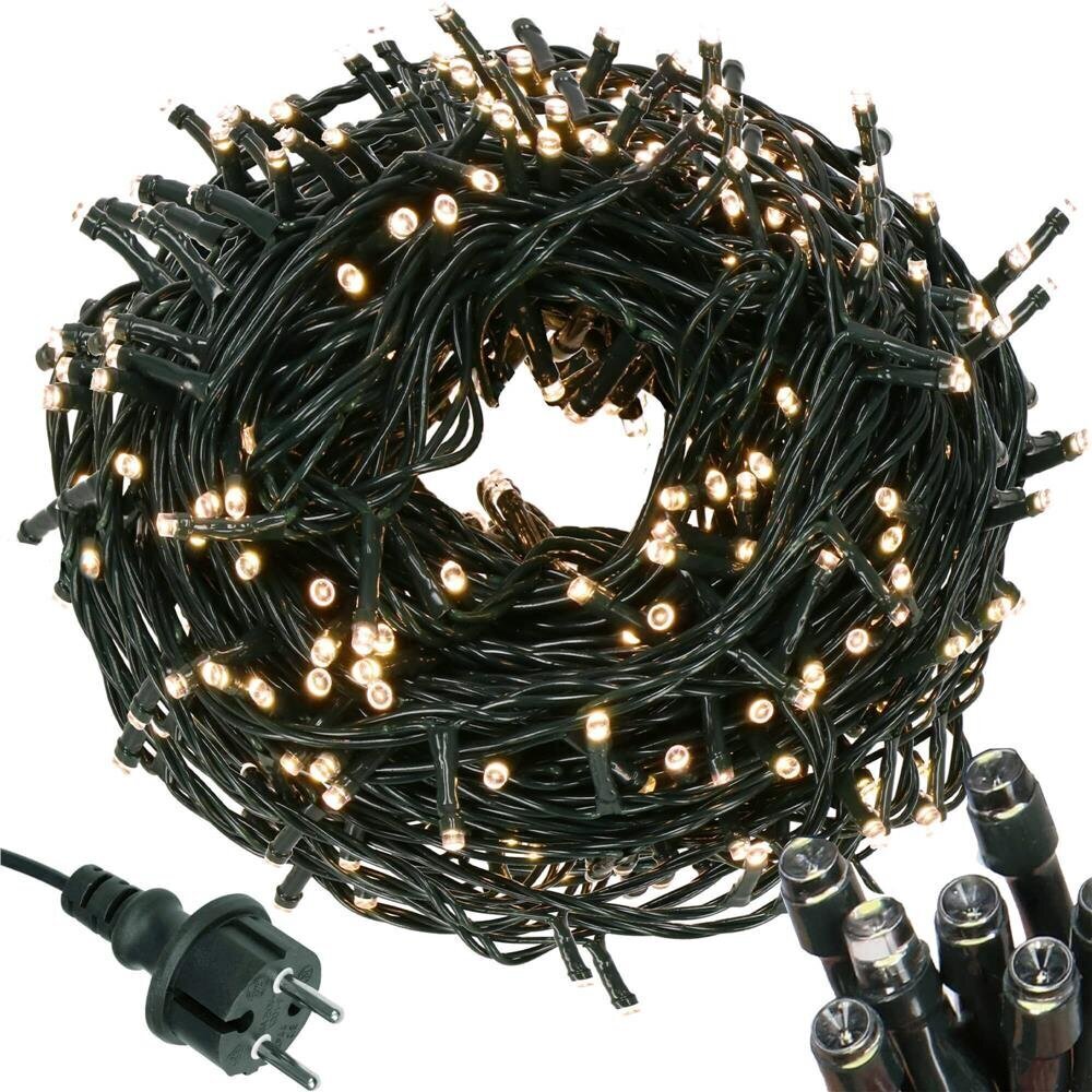1500LED Ziemassvētku lampiņas silti baltas 91.5M цена и информация | Ziemassvētku lampiņas, LED virtenes | 220.lv