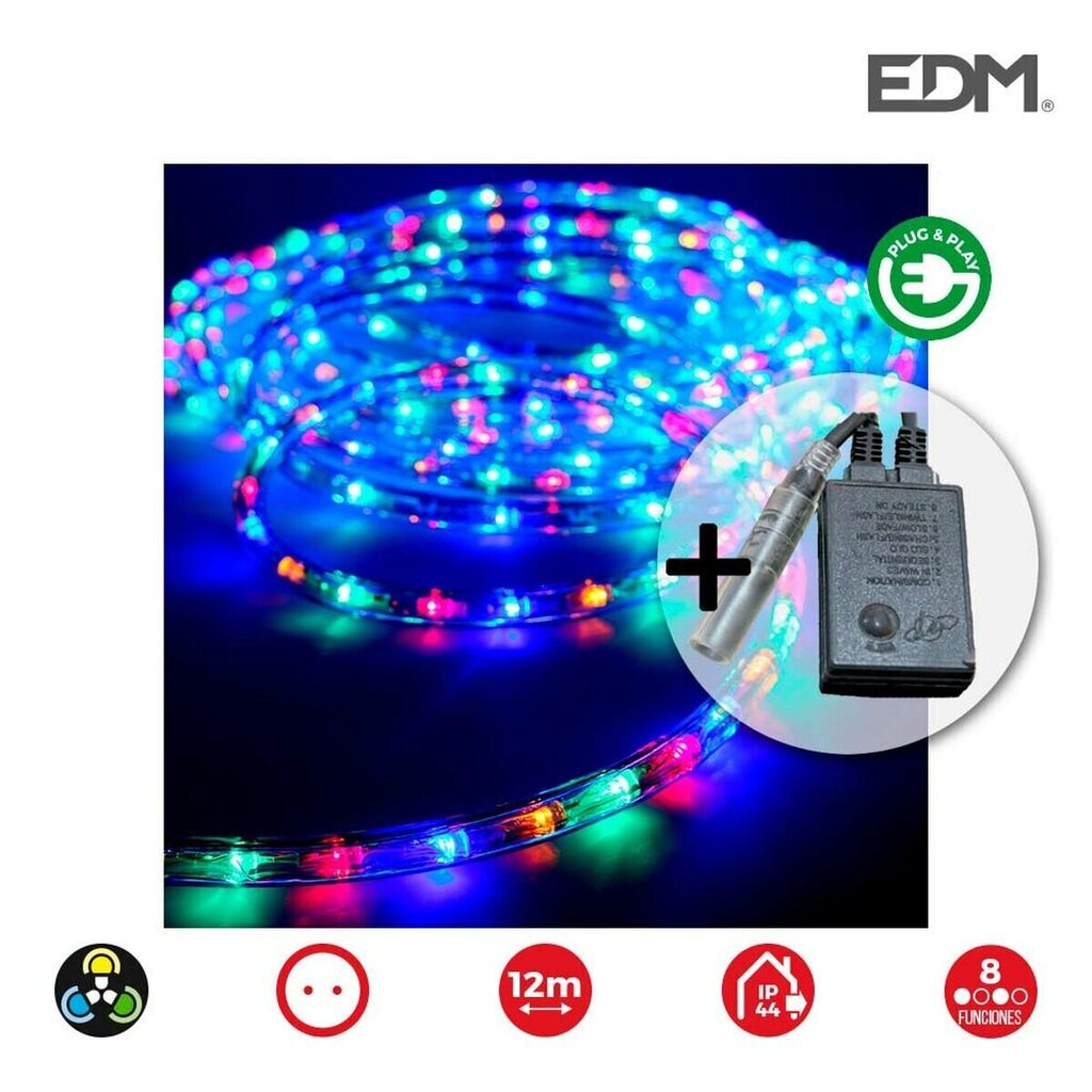 Šļūtene LED EDM Flexiled Daudzkrāsains 230 V (12 m) цена и информация | Ziemassvētku lampiņas, LED virtenes | 220.lv