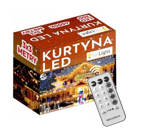 304 LED āra gaisa aizkars ar tālvadības pulti cena un informācija | Ziemassvētku dekorācijas | 220.lv