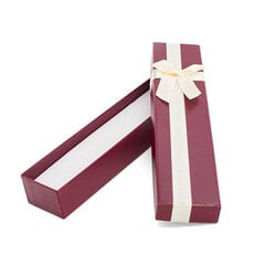 Beneto Vīna dāvanu kastīte ar krēmkrāsas lenti KP8-20 cena un informācija | Dāvanu saiņošanas materiāli | 220.lv