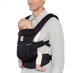 ERGObaby ķengursoma Omni Breeze, onyx black, BCZ360PONYX cena un informācija | Slingi, ķengursomas | 220.lv