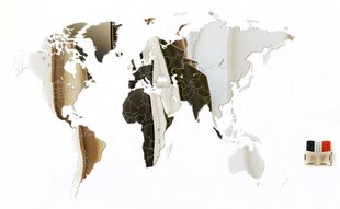 Зеркальная карта мира 90 х 54 см акрил серебро - цена и информация | Зеркала | 220.lv