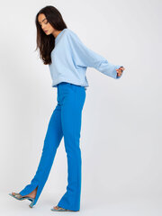 голубой базовый женский свитшот с круглым вырезом rue paris цена и информация | Женские кофты | 220.lv