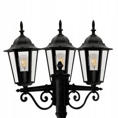 Dārza lampa POLUX LIGURIA-LT YF8044A 2,5m 3 x E27 melna 5901508313423 цена и информация | Уличное освещение | 220.lv