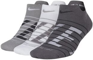 Носки Nike WNK Dry Cush Low 3PR - Gfx, серые, белые, 3 пары цена и информация | Мужские носки | 220.lv
