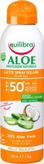 Izsmidzināms saules aizsargkrēms Equilibra Aloe SPF 50+, 150 ml cena un informācija | Sauļošanās krēmi | 220.lv