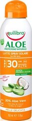 Sauļošanās sprejs Equilibra Aloe SPF 30+, 150 ml цена и информация | Кремы от загара | 220.lv