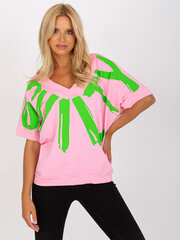 Женская розовая блуза с принтом цена и информация | Женские блузки, рубашки | 220.lv