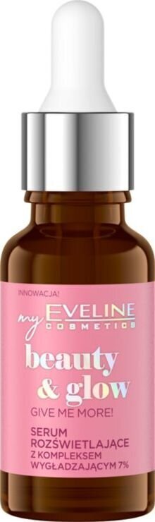 Izgaismojošs sejas serums Eveline Beauty & Glow Give Me More!, 18 ml цена и информация | Serumi sejai, eļļas | 220.lv
