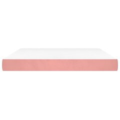 vidaXL kabatu atsperu matracis, rozā samts, 180x200x20 cm cena un informācija | Matrači | 220.lv