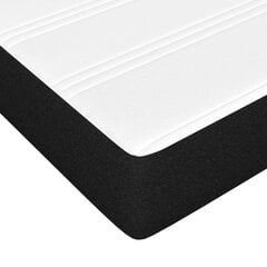 vidaXL atsperu gultas rāmis ar matraci, melns audums, 120x200 cm cena un informācija | Gultas | 220.lv