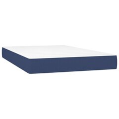 vidaXL atsperu gultas rāmis ar matraci, zils, 120x200 cm, audums цена и информация | Кровати | 220.lv