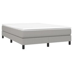 vidaXL atsperu gulta ar matraci, gaiši pelēks audums, 140x190 cm цена и информация | Кровати | 220.lv
