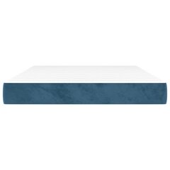 vidaXL kabatu atsperu matracis, tumši zils, 140x190x20 cm, samts cena un informācija | Matrači | 220.lv