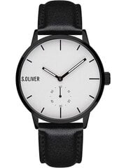 sOliver SO-4180-LQ vīriešu pulkstenis, īstas ādas siksniņa cena un informācija | Vīriešu pulksteņi | 220.lv