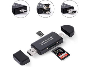 USB OTG adapteris 3in1 цена и информация | Адаптеры и USB разветвители | 220.lv