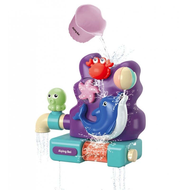 WOOPIE vannas rotaļlieta - Delfīns ar trauciņu цена и информация | Rotaļlietas zīdaiņiem | 220.lv