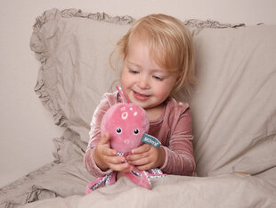 Hencz Toys plīša piekariņš - Astoņkājis, rozā krāsā cena un informācija | Rotaļlietas zīdaiņiem | 220.lv