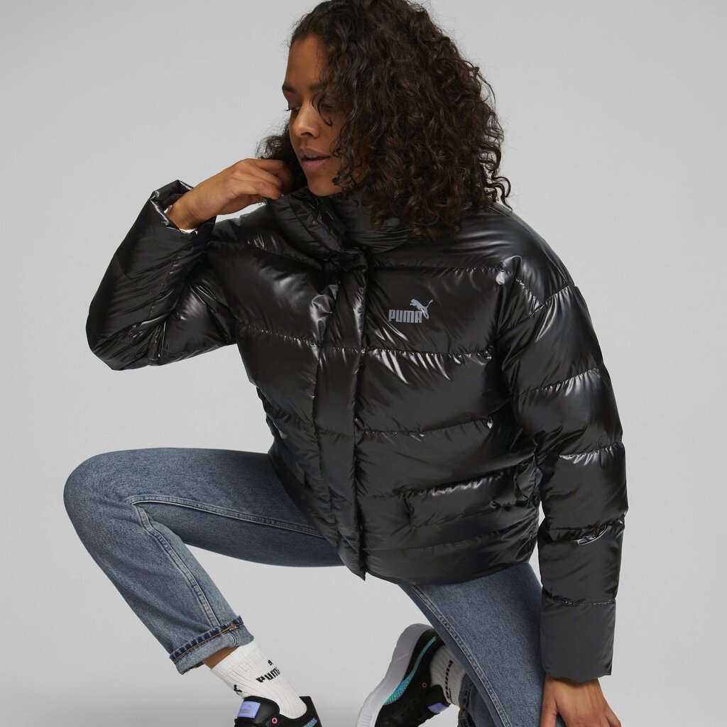 PUMA Style Down Shiny Puffer Black цена и информация | Sieviešu virsjakas | 220.lv