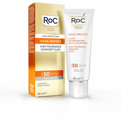 Krēms aizsardzībai no saules Roc High Tolerance SPF 50, 50 ml cena un informācija | Sauļošanās krēmi | 220.lv