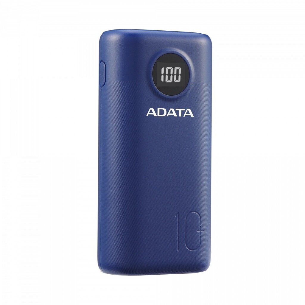 Adata Powerbank P10000QCD 10000mAh Blue QC / PD cena un informācija | Lādētāji-akumulatori (Power bank) | 220.lv