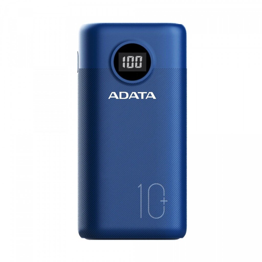 Adata Powerbank P10000QCD 10000mAh Blue QC / PD cena un informācija | Lādētāji-akumulatori (Power bank) | 220.lv