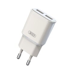 XO wall charger L92C 2x USB 2,4A white цена и информация | Зарядные устройства для телефонов | 220.lv