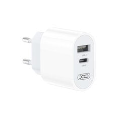 XO wall charger L97 1x USB 1x USB-C 2,4A white kaina ir informacija | Lādētāji un adapteri | 220.lv